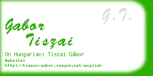 gabor tiszai business card