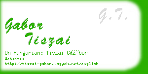 gabor tiszai business card